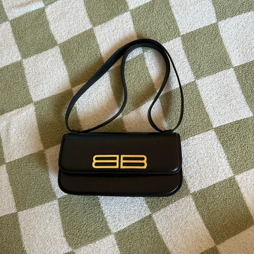 Balenciaga black Gossip leather bag - size small